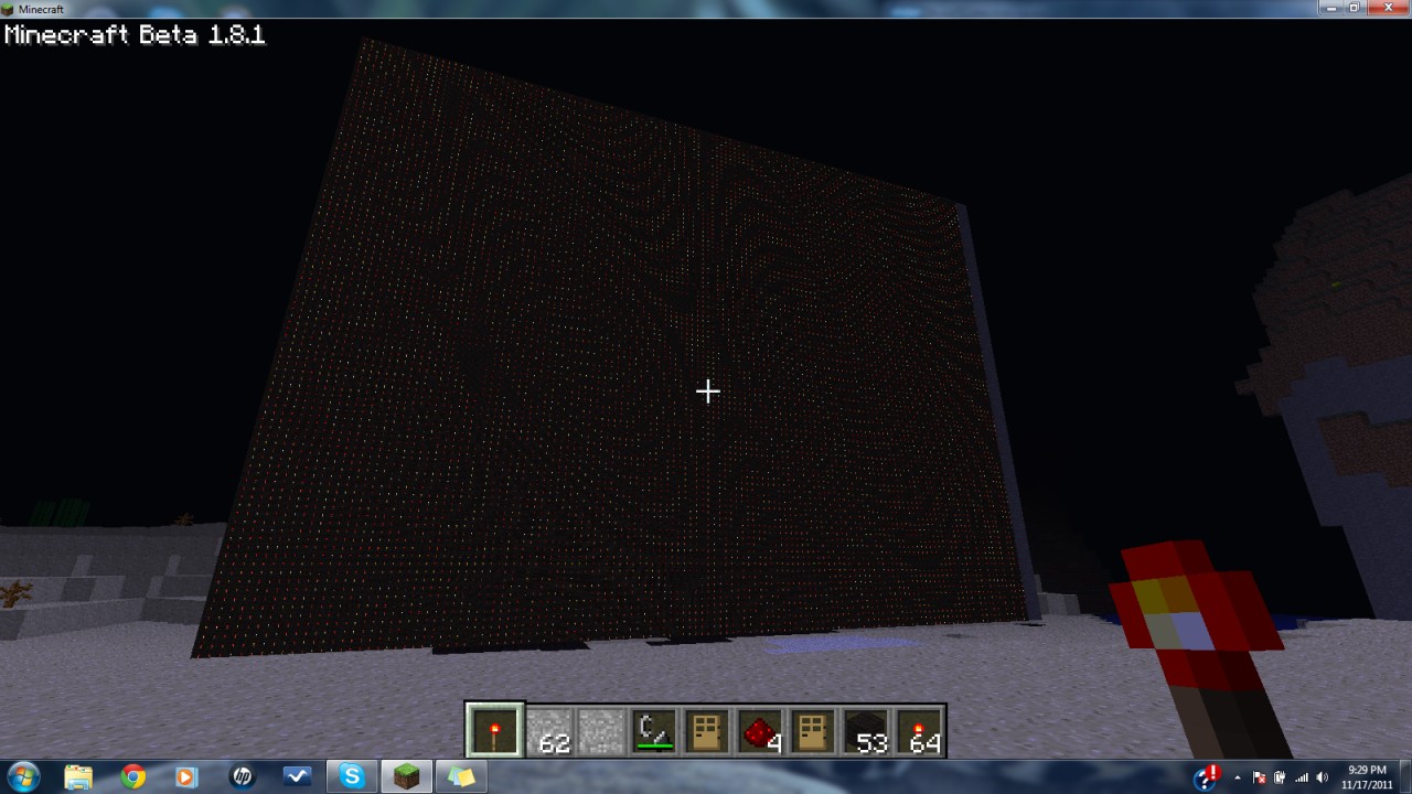 12,800 pixel redstone torch display Minecraft Map
